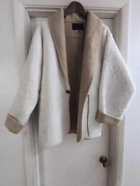 Women's Images In Fur Faux Fur And Suede Coat XL Yellowstone Western Cowgirl